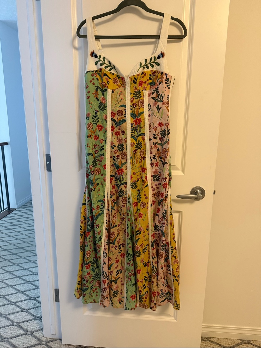 Christian Lacroix Floral Linen Blend Maxi Dress Farm Rio Inspired Size 6 | NWOT - Picture 3 of 10